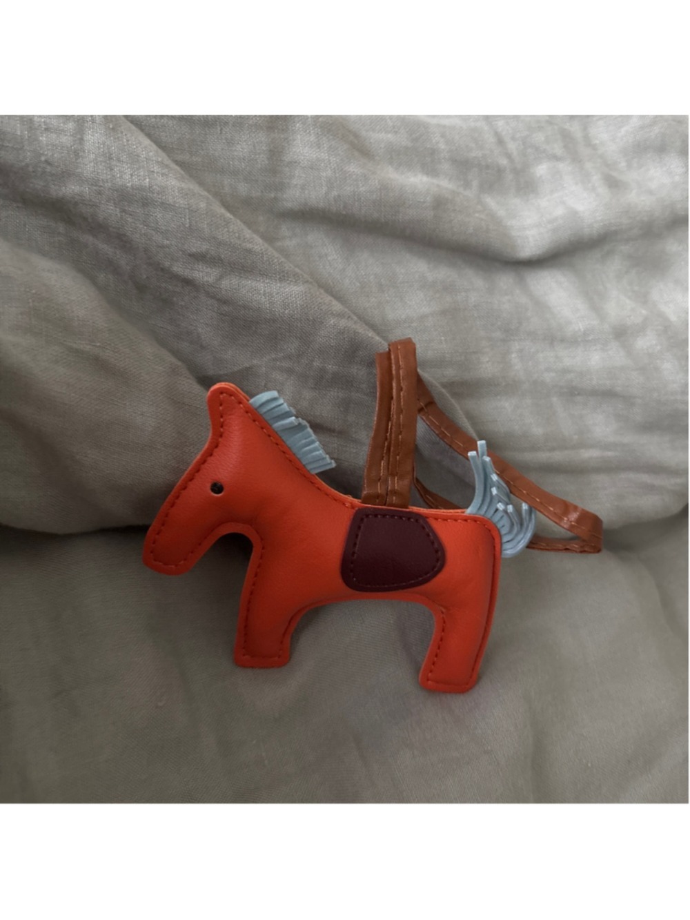 Women's Rodeo Horse Bag Charm, One Size, Orange and Brown
